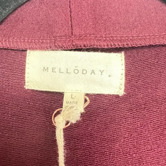 NWT Melloday Burgundy Long Cardigan Sweater Size L - Picture 4 of 8